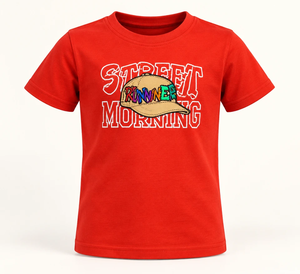 Red Cap Graphic T-shirt — Studio product view