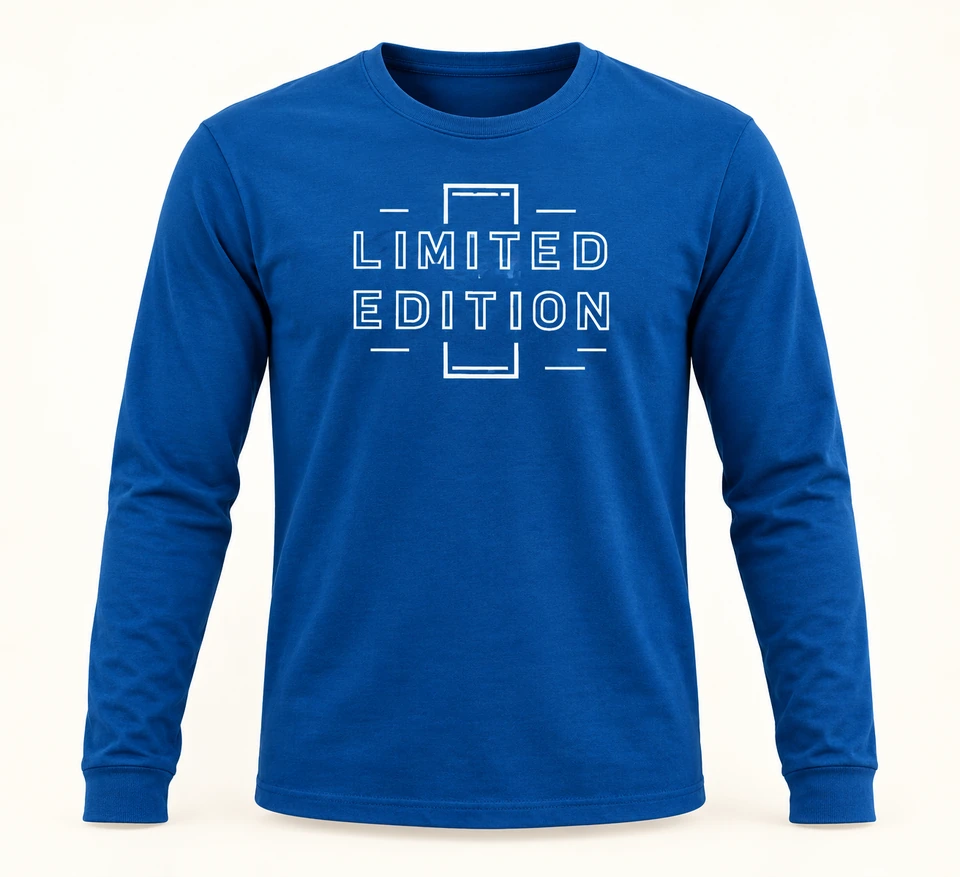 Blue Limited Edition Long-sleeve T-shirt — Studio product view