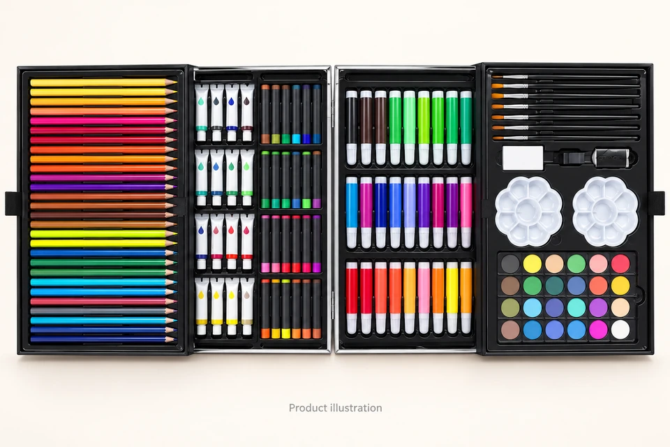 Folding Art Supplies Case — Product illustration
