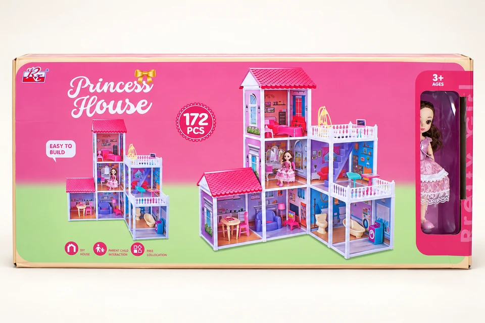 Princess House 172-piece Playset on a warm studio background