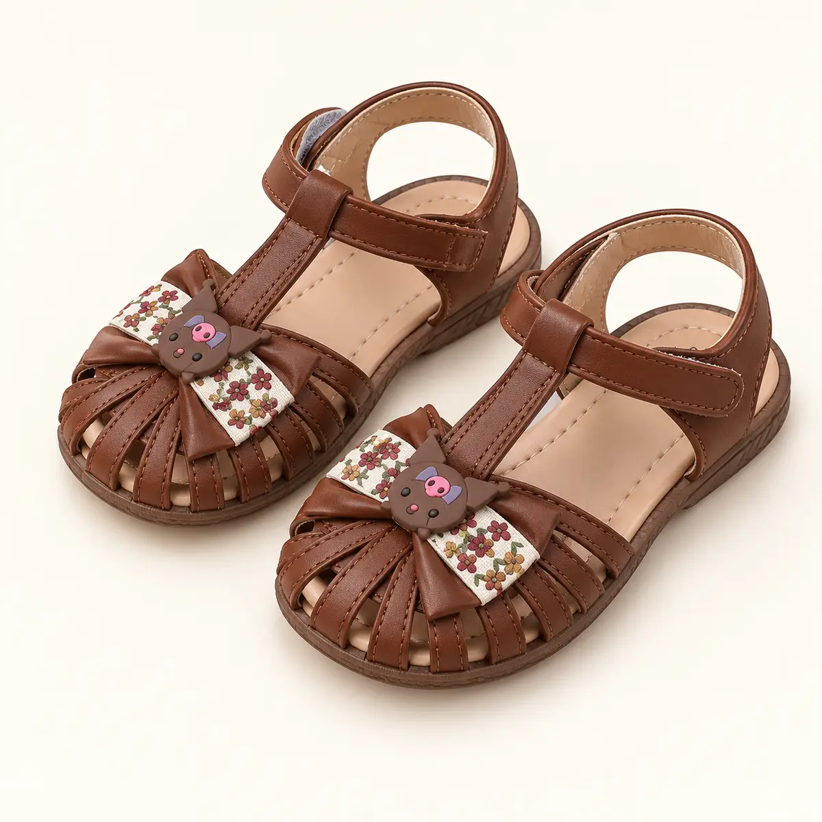Brown Bow Fisherman Sandals