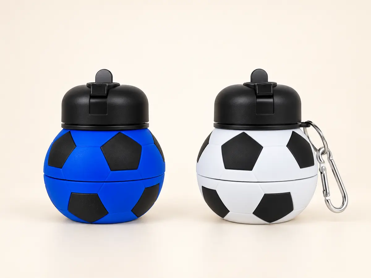 Football Ball Water Bottles in available design examples
