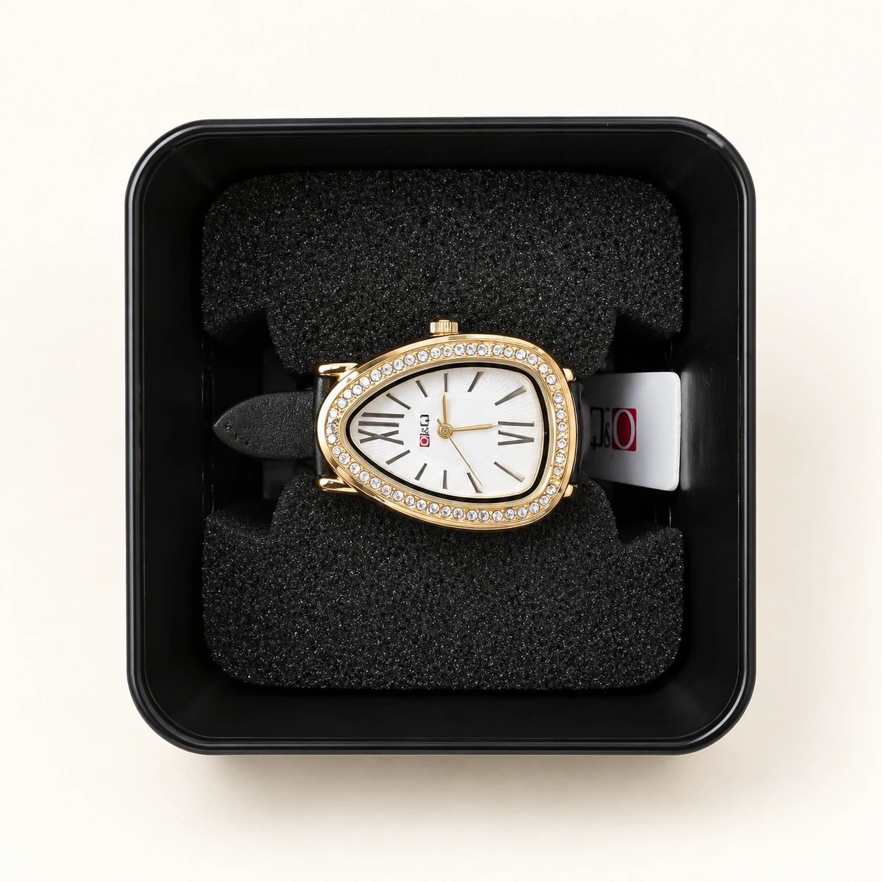 Gold Teardrop Watch on a neutral studio background